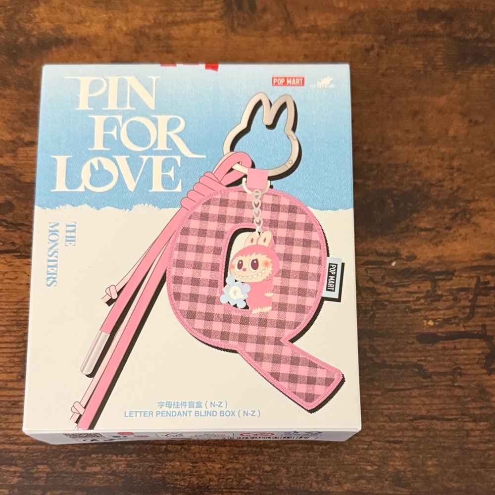 Pink Checkered Keychain